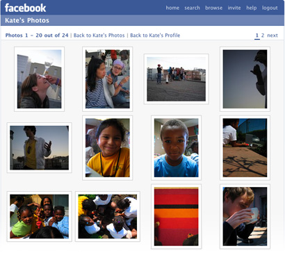 Facebook photos page (2007)